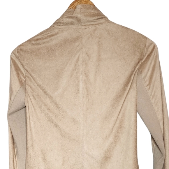 Carmen faux suede waterfall open front cardigan jacket - Picture 8 of 17